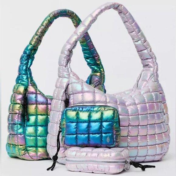 Free People Quilted Carry Bag - Limited Edition Iridescent Nebula - NWT - Picture 8 of 10